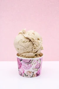 Butter almond ice cream flavor.