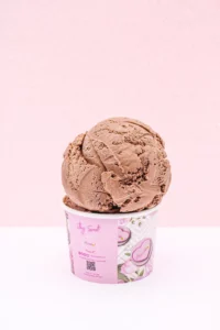 Chocolate ice cream flavor.