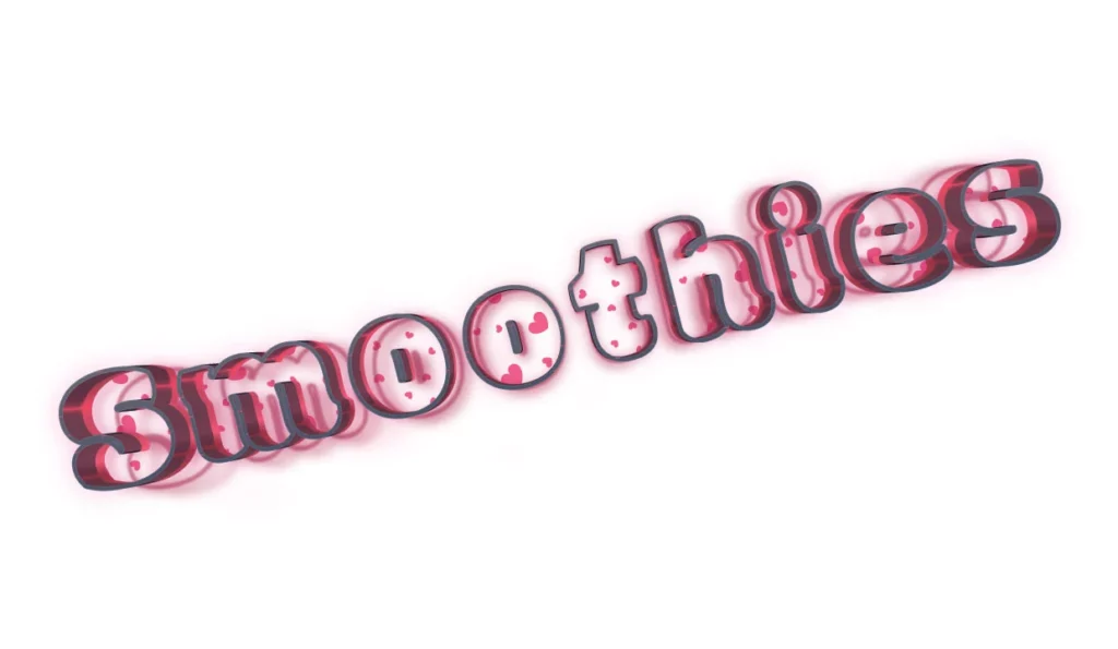 Smoothies font.