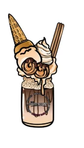 Churro explosive milkshake art the sweet spot.
