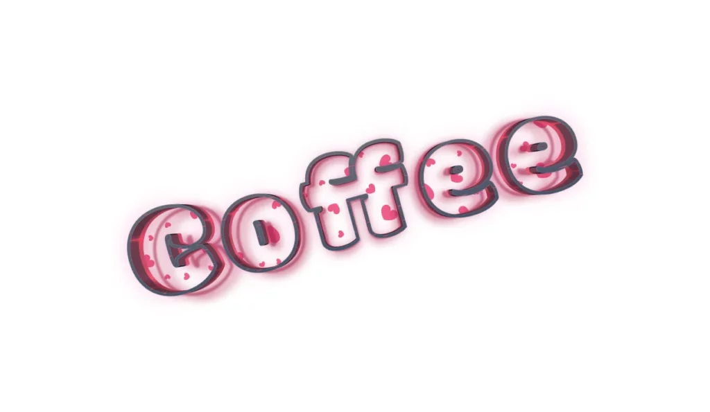 Coffee font.