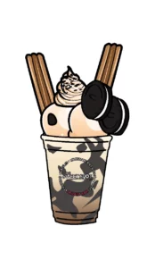 Oreo monster churro ice cream art the sweet spot.