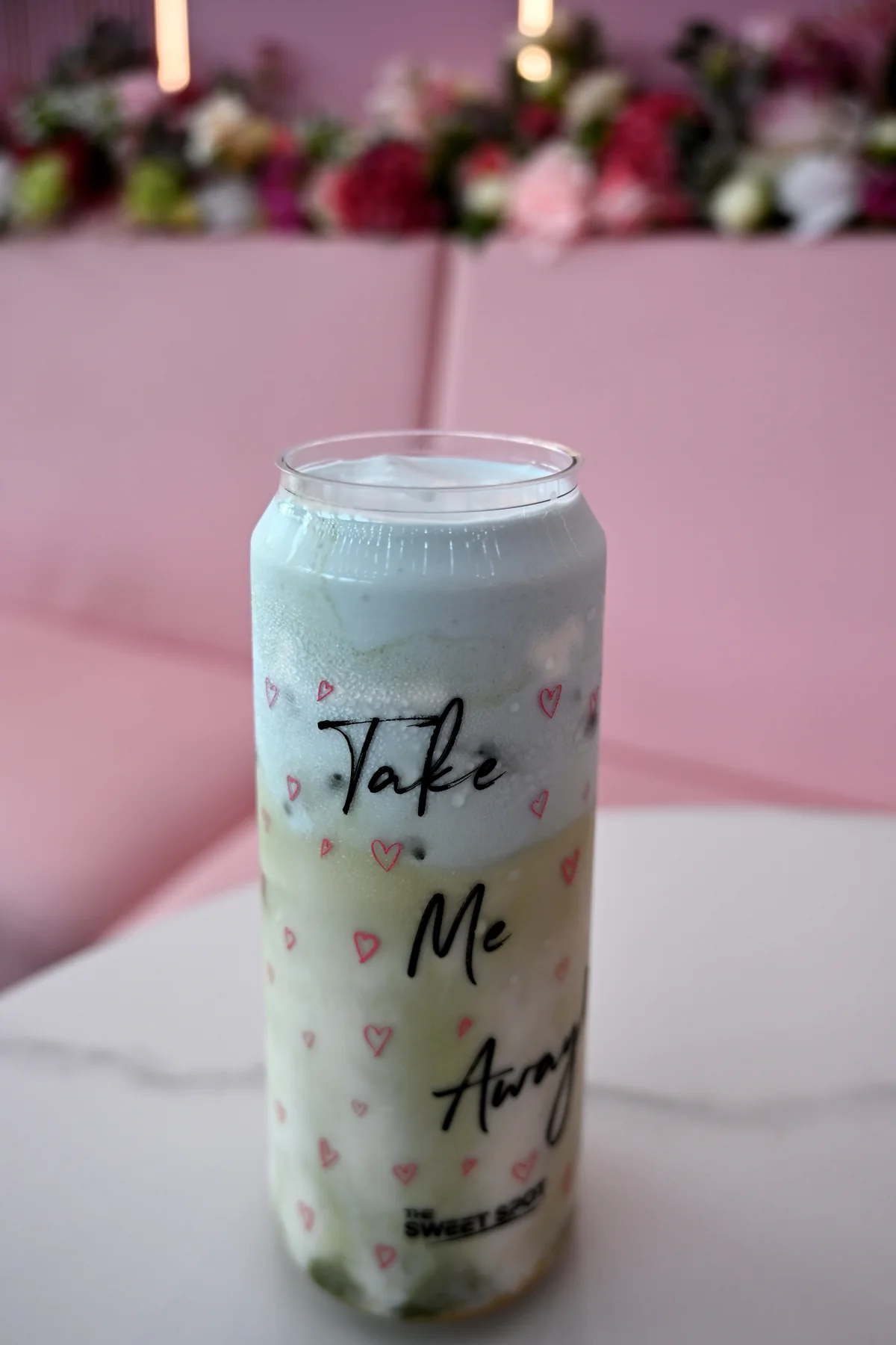 Banana matcha specialty drink from The Sweet Spot in Virginia Beach