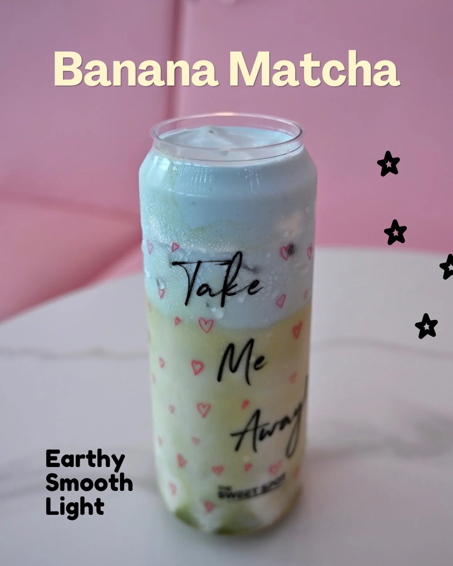 Banana matcha specialty drink from The Sweet Spot in Virginia Beach