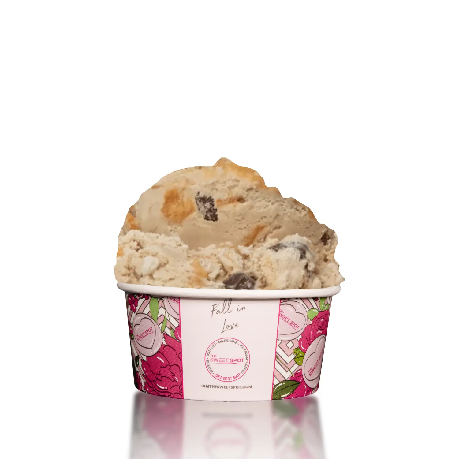 Bourbon Truffle ice cream served in a branded Sweet Spot cup