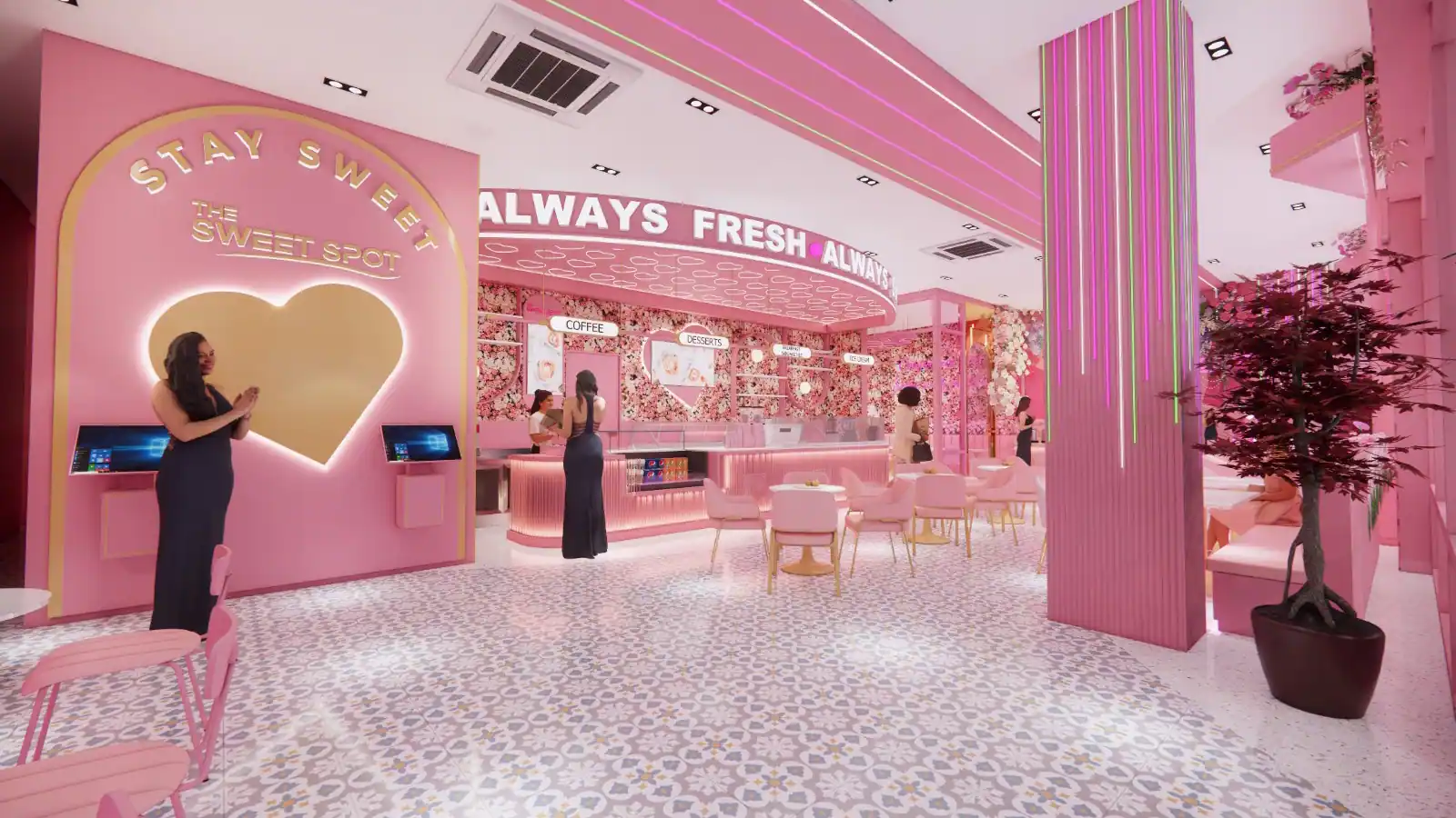 The Sweet Spot Chesapeake Virginia storefront showcasing our premium dessert bar and popular Explosive Milkshakes.