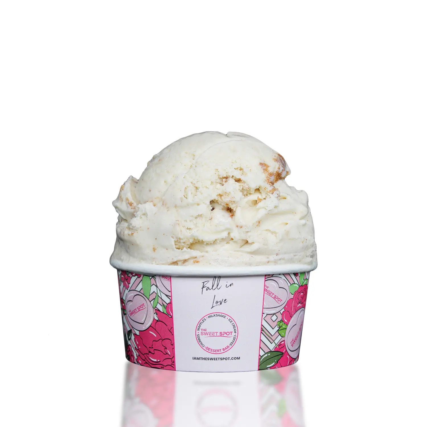 Cinnamon Churro ice cream served in a branded Sweet Spot cup