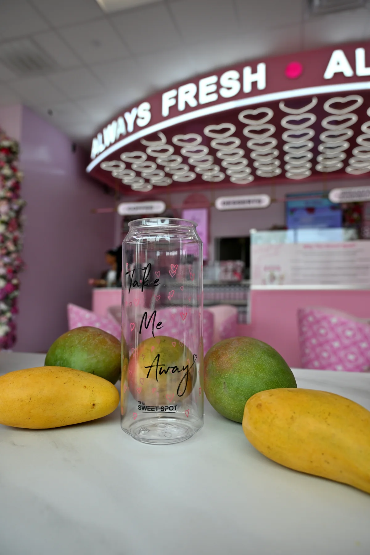 Mango matcha specialty drink from The Sweet Spot in Virginia Beach