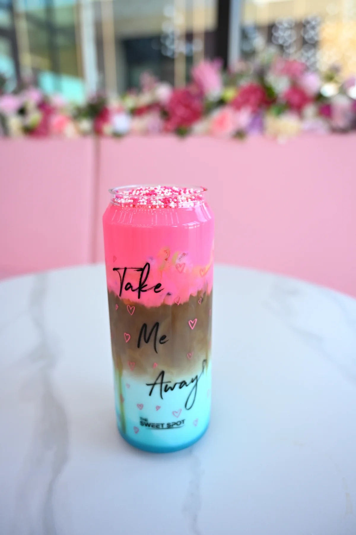 Pink and blue specialty lemonade from The Sweet Spot in Virginia Beach