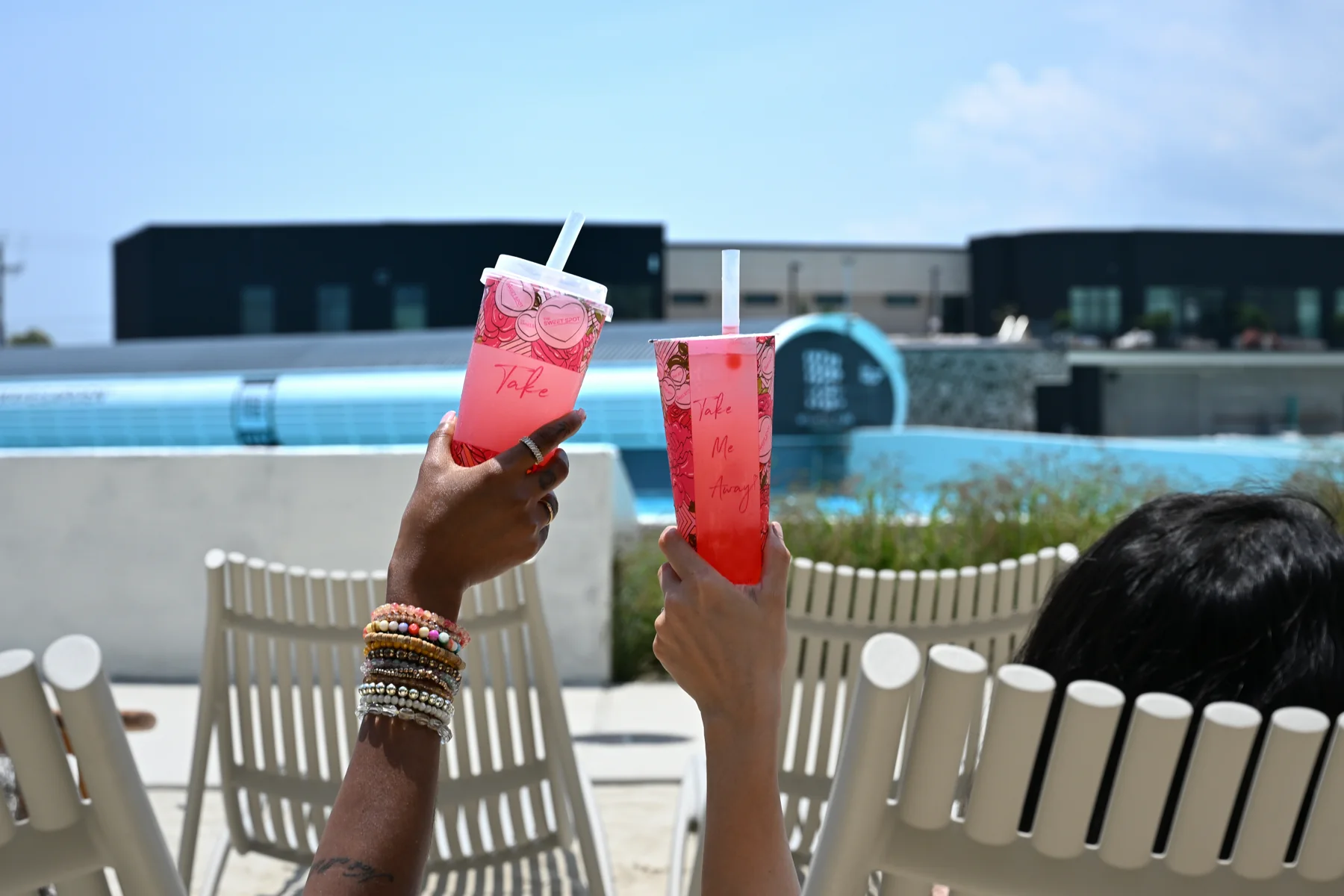 Colorful specialty iced drinks from The Sweet Spot in Virginia Beach