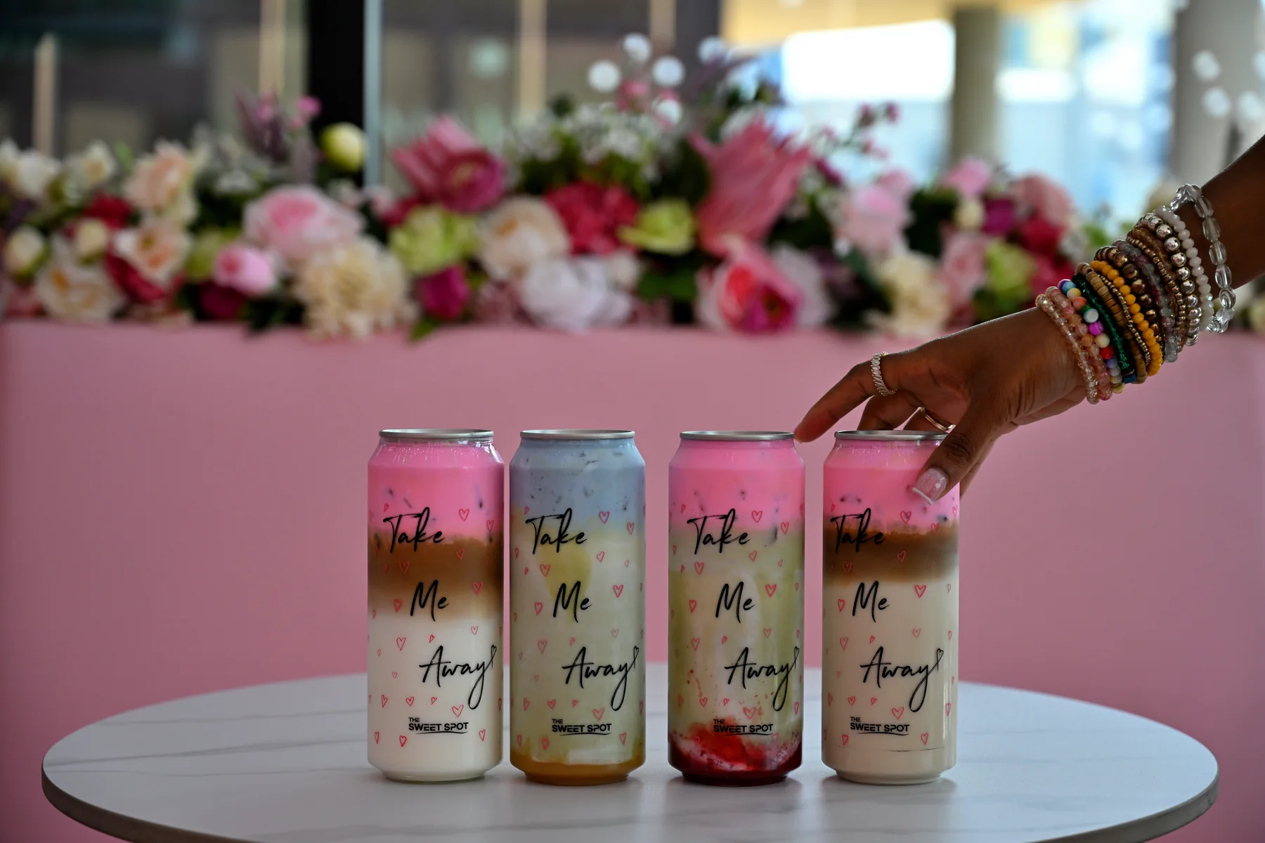 Colorful specialty iced drinks from The Sweet Spot in Virginia Beach