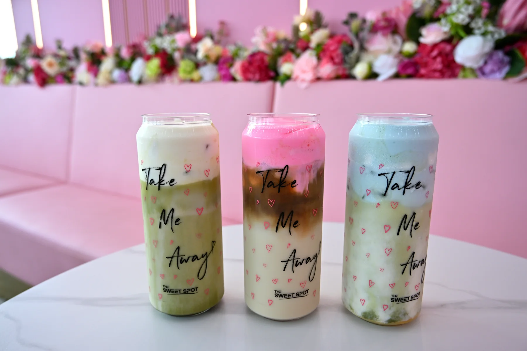 Colorful specialty iced drinks from The Sweet Spot in Virginia Beach