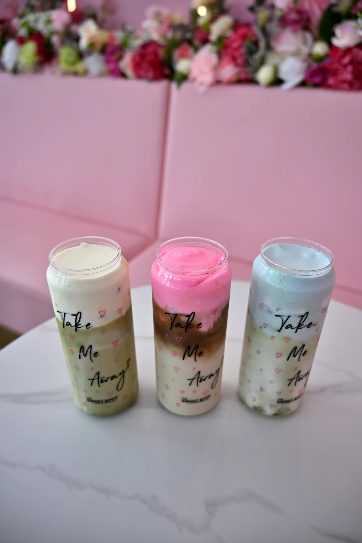 Colorful specialty iced drinks from The Sweet Spot in Virginia Beach