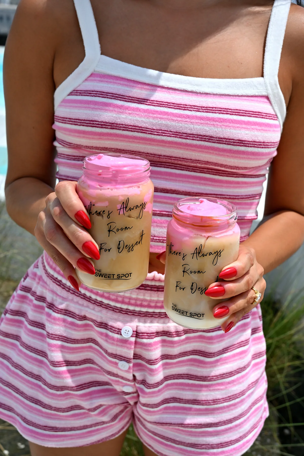 Colorful specialty iced drinks from The Sweet Spot in Virginia Beach