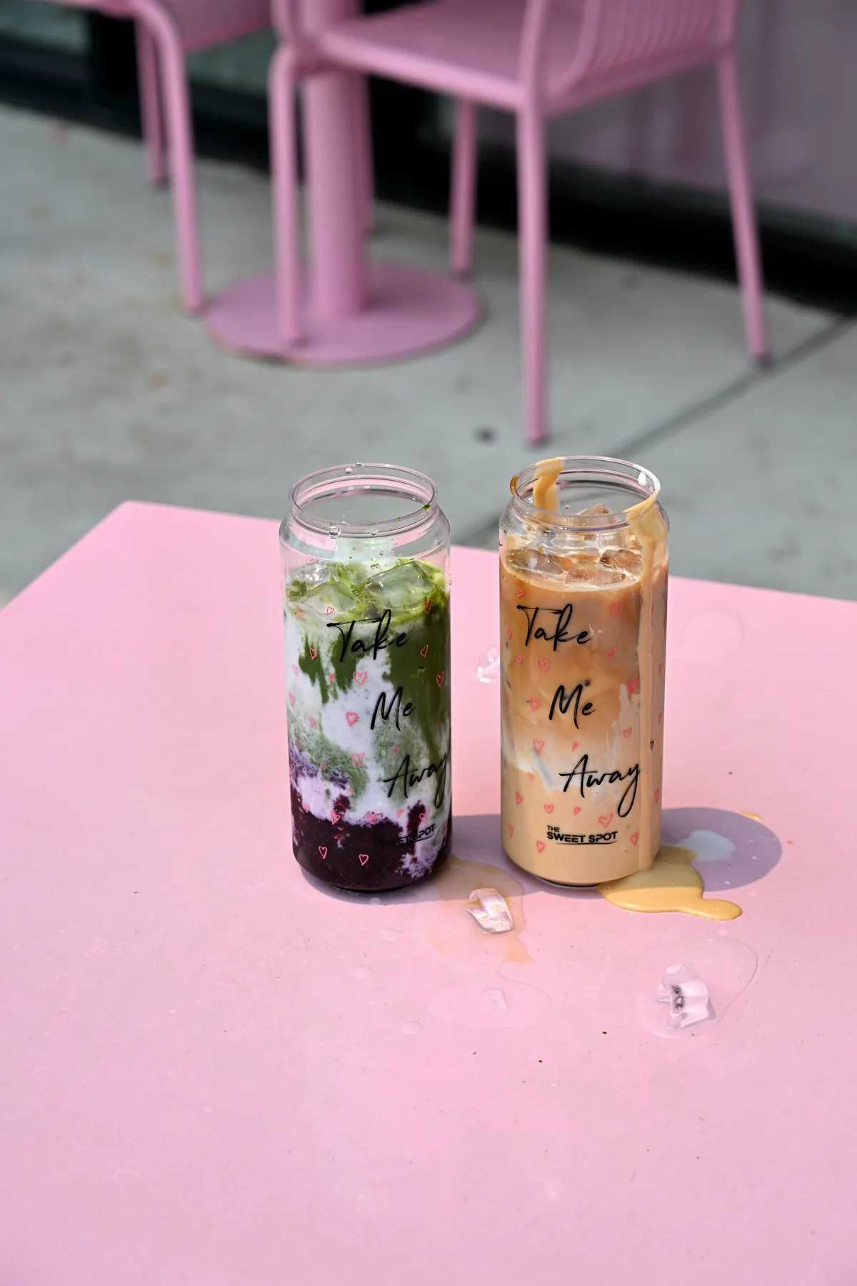 Colorful specialty iced drinks from The Sweet Spot in Virginia Beach